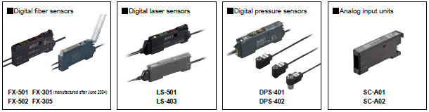Models that can be connected to the SC-GU3-0□ (Use in combination with SC-71, with the exception of certain models) Sensors capable