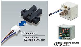 Can be connected using commercially available connectors