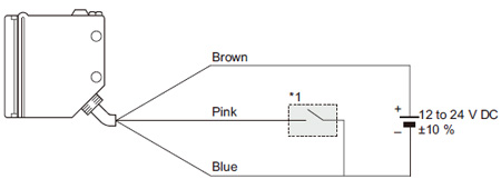 Wiring diagram Emitter of thru-beam type sensor