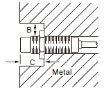 Embedding of the sensor in metal