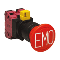 The product line includes a SEMI emergency off (EMO) switch.