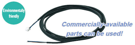 Types without connector attached cable are also available