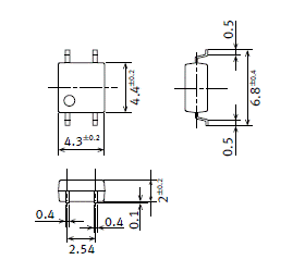GUSOP1a（4pin）外形寸法図