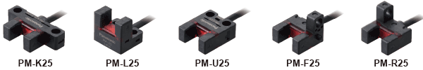 アンプ内蔵・コの字型マイクロフォトセンサ[超小型・ケーブル式] PM-25