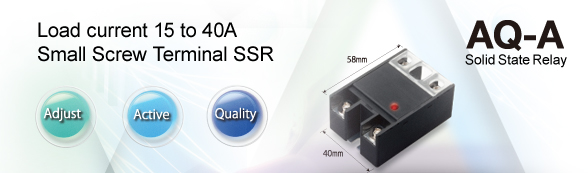 Load current 15 to 40A. Small Screw Terminal SSR - To products Page