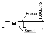Socket and Header are mated Mated height: 1.0 mm