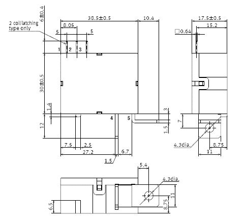 DZ-S Relays, External dimensions