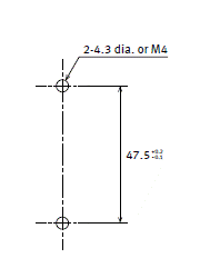 AQ-A (AC output type)  Solid State Relay Mounting dimensions