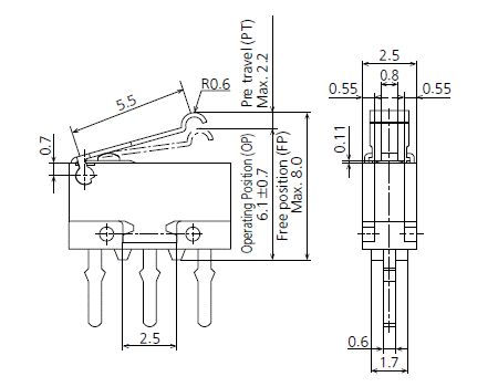 Simulated roller lever type