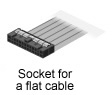 Socket for a flat cable