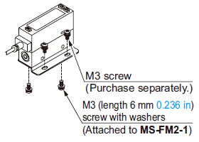 Mounting When using sensor mounting bracket Resin body type