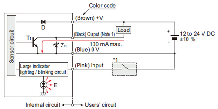 NPN output type NA1-11 I/O circuit diagram