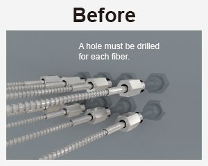 Conventional fiber lead-in section