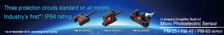 Micro Photoelectric Sensors PM-25/45/65
