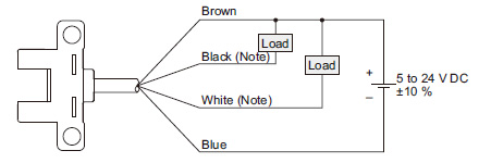 NPN output type Wiring diagram