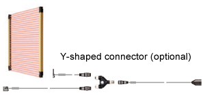 Y-shaped connector for further reduction of wiring