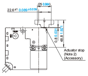 When using the angle adjustable actuator (horizontal / vertical) (SG-K13 / SG-K14)