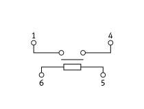 HE-N继电器内部接线图(BOTTOM VIEW)