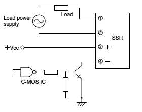 C-MOS/IC Driver(1) SSR fires when IC output is HIGH: