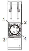 NPN output type FX-10□(-Z/-CC2) Terminal arrangement diagram M8 plug-in connector type