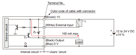 PNP output type FX-10□P(-Z/-CC2) I/O circuit diagram