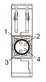 PNP output type FX-10□P(-Z/-CC2) Terminal arrangement diagram M8 plug-in connector type