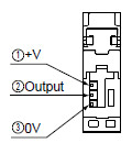 NPN output type FX-551(-C2) Terminal arrangement diagram