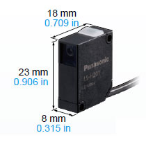 Our smallest unit is smaller in every dimension at just W8 × H23 × D18 mm W0.315 × H0.906 × D0.709 in (excluding indicators).