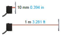 Sensing range of 10 mm to 1 m