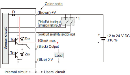 PNP output I/O circuit diagram