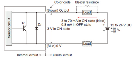 GX-□U(B) I/O circuit diagram