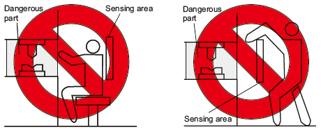 Example of incorrect sensing area setup