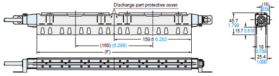 Mounting drawing with discharge part protective cover (ER-XACVR)