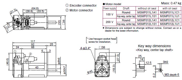 Details about   1pc Panasonic servo motor MSM011A2NE