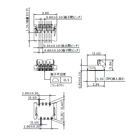 Y3B偶数芯数（8芯）外形⼨法図