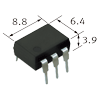 MOSFETドライバ　DIP6pin　標準P/C板端子