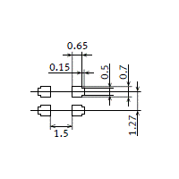 PhotoMOSリレー RFSSOP C×R10 電圧駆動 実装パッド（TOP VIEW）