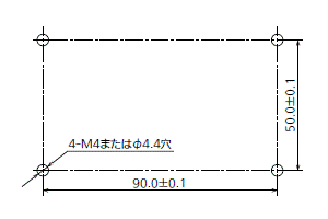 標準放熱器（AQP813）取付穴加工図