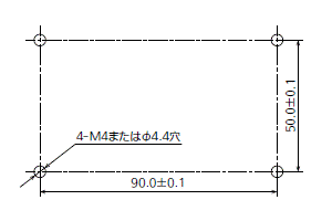 標準放熱器（AQP814）取付穴加工図