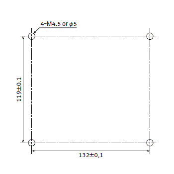 標準放熱器（AQP808）取付穴加工図