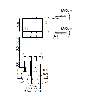 標準P/C板端子外形寸法図