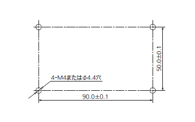 標準放熱器 (AQP813) 取付穴加工図