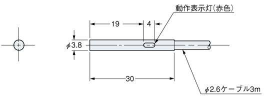 小型近接センサ[アンプ内蔵] GX (終了品) 寸法図 - パナソニック