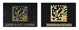 従来機種とLP-RVシリーズによる印字性能の比較画像
