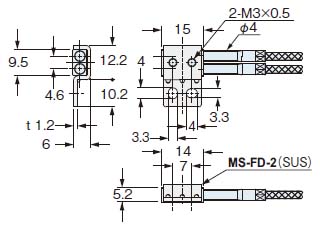 FD-H30-KZ1V-S 부속 설치 브래킷(MS-FD-2) 장착도