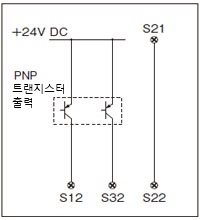 PNP 트랜지스터 출력의 배선 예